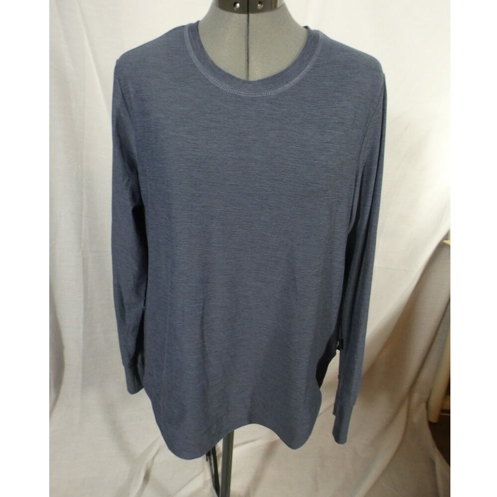 Skechers Women's Medium Blue Long Sleeve Curved Hem Athletic Tunic Shirt
